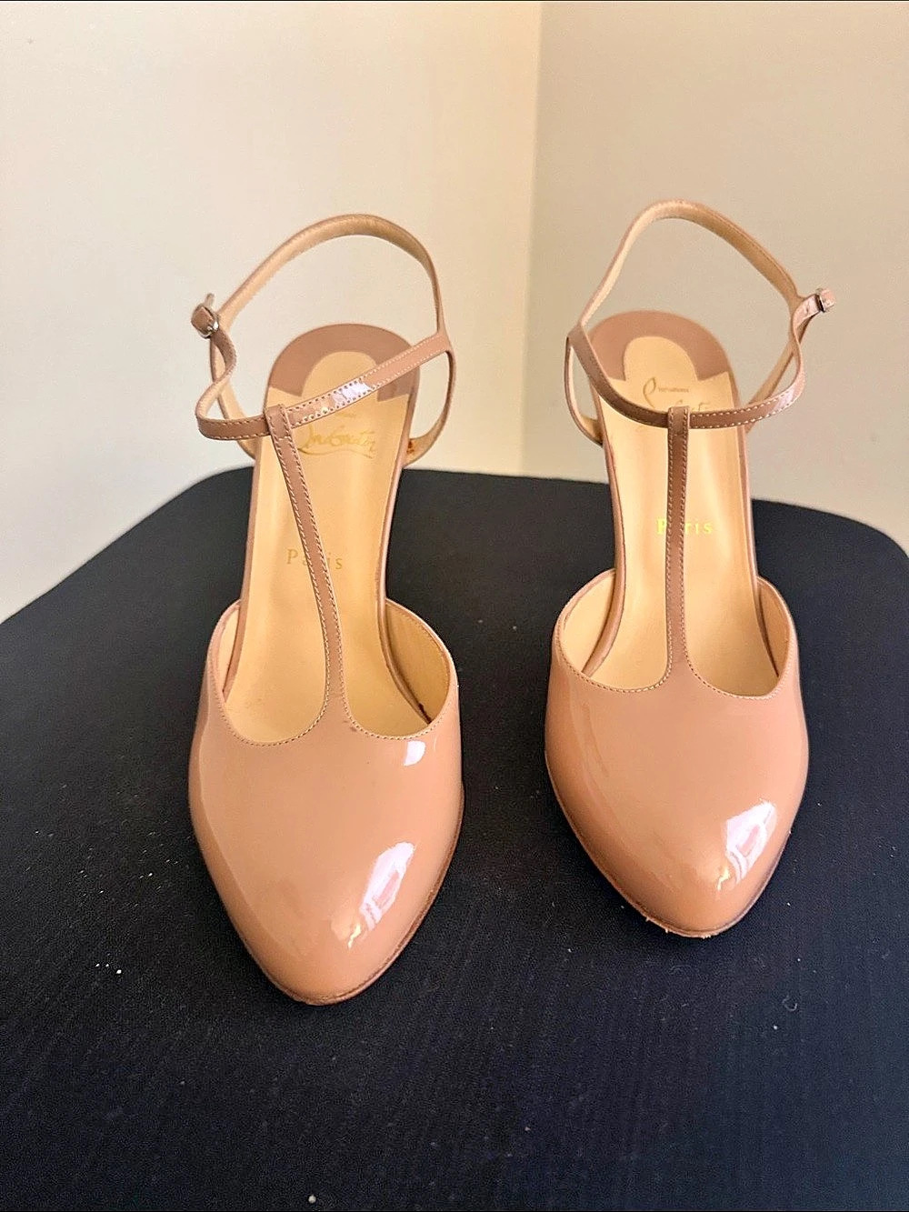 Christian Louboutin Pointed-Toe Heels in Patent Leather